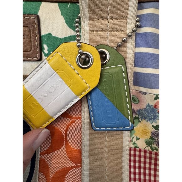 Coach Hampton Weekend Tote Bag Patchwork Handbag Purse Satchel Y2K - Picture 4 of 16